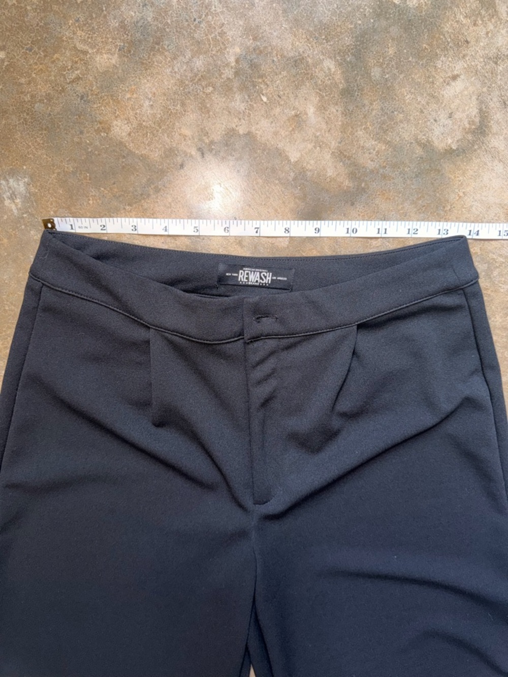 Black Wide Leg Dress Pants High Rise Flare Size 25 Work Career - Picture 8 of 14
